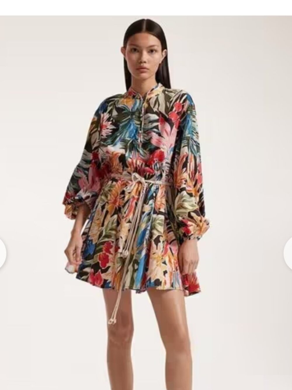H&M floral mini dress with long balloon - Sold out everywhere